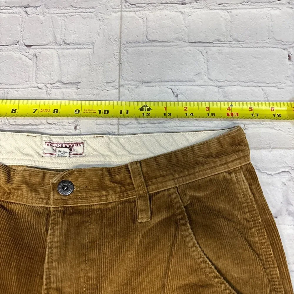 Wallace & Barnes Men Corduroy Carpenter Painter Pants Size 32x32 Cotton C127 -29